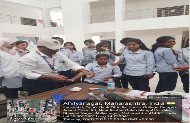 RED RIBBION CLUB ORGANIZED THE HEALTH CHECK UP CAMP ON DATE 20 JAN 2026