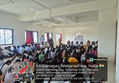 Dr. Shivaji Jadhav Deliver Speech regarding “Responsibility of Youth in controlling AIDS in India”.